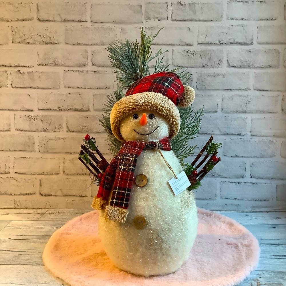 New Star Winter Plaid Hat Snowman